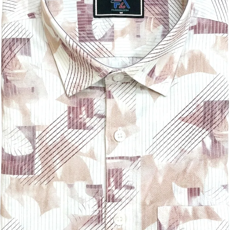 Digital Printed Premium Short Sleeve Shirt - (Lemon)