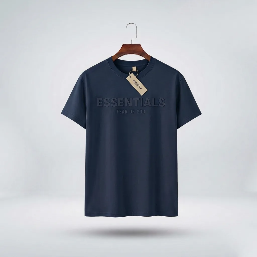 Premium Essentials Drop Shoulder T-shirt - (Navy Blue)