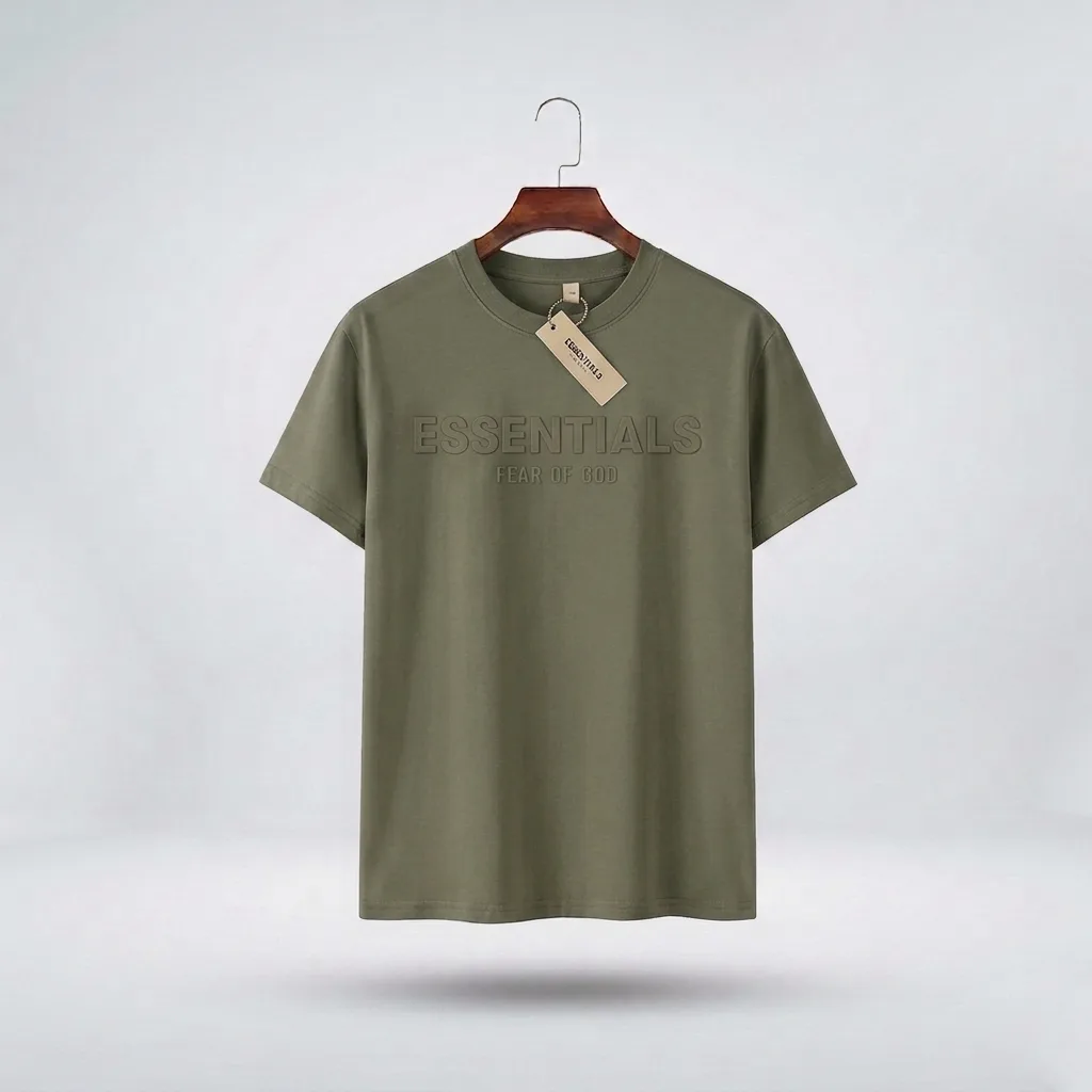 Premium Essentials Drop Shoulder T-shirt - (Olive Green)