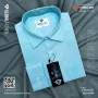 Premium Cotton Full Sleeve Formal Shirt - (Aqua Blue)