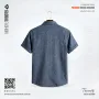 Premium Quality Orbindu Cotton Short Sleeve Shirt - (Navy Blue)