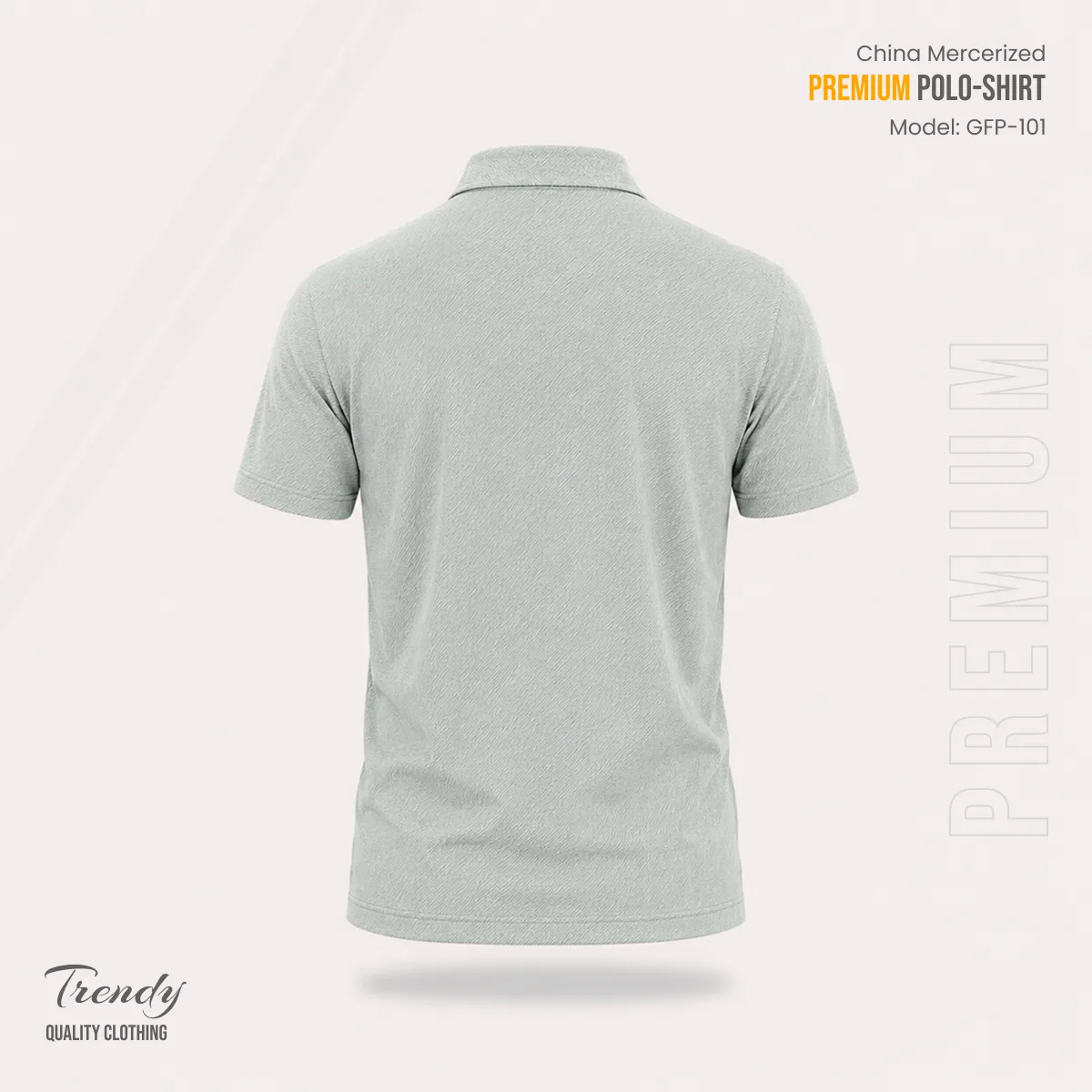 Premium Quality Half Sleeve China Mercerized Polo-shirt - (Muted Green)