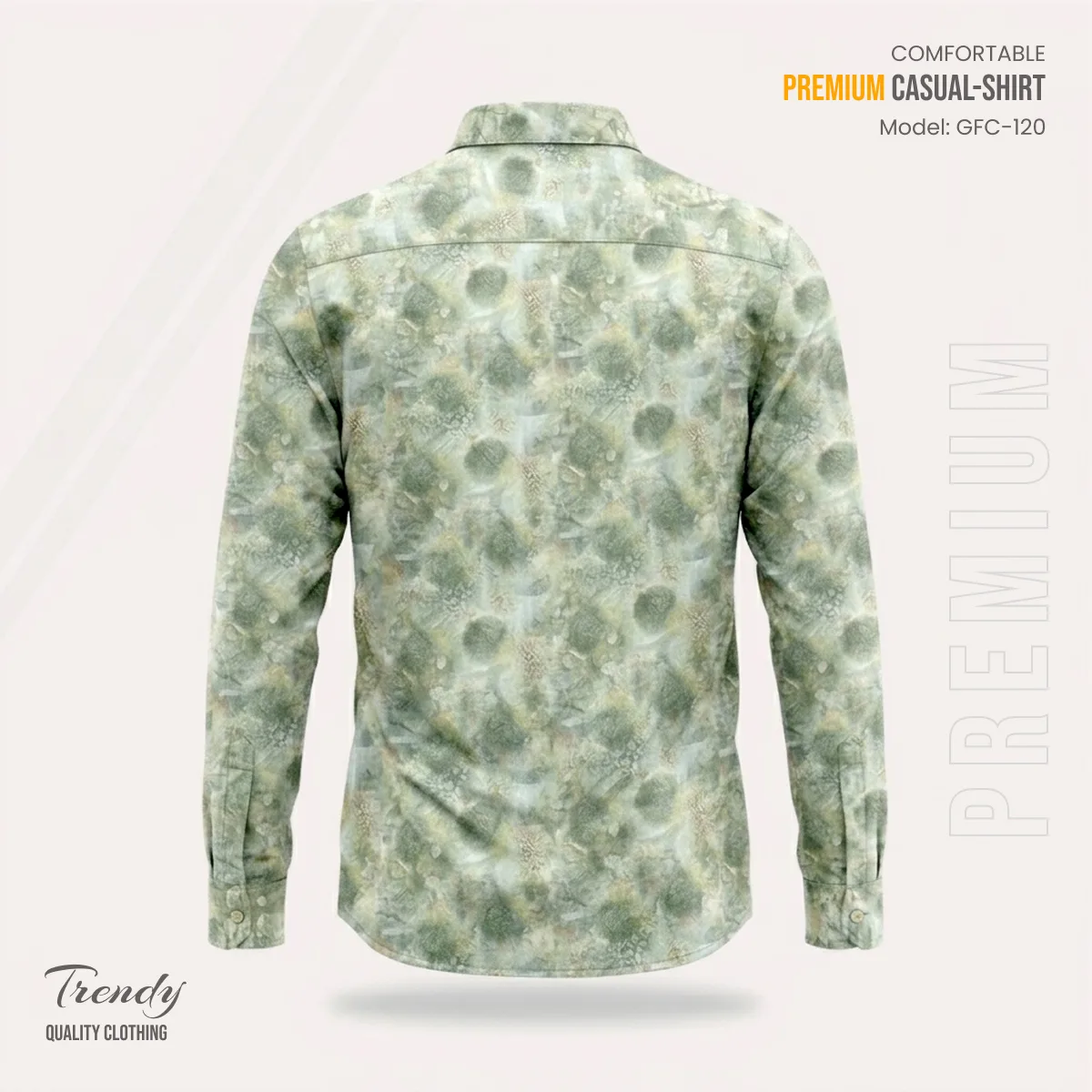 Premium Imported Cotton Full Sleeve Shirt - (Sage Green)
