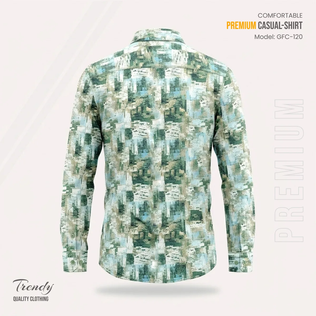 Premium Imported Cotton Full Sleeve Shirt - (Mist Blue)