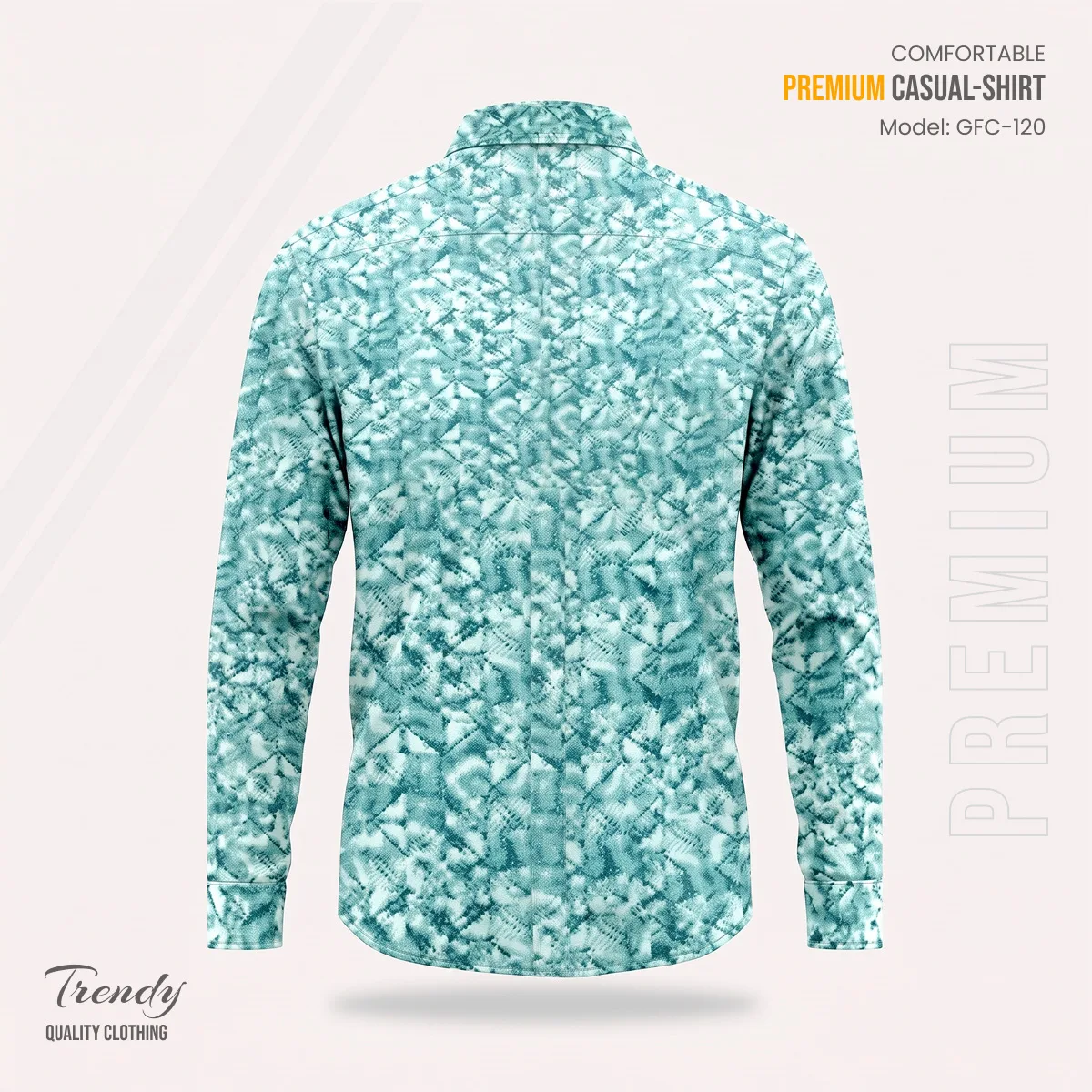 Premium Imported Cotton Full Sleeve Shirt - (Aqua Mint)