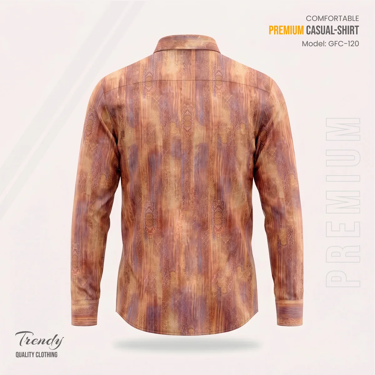 Premium Imported Cotton Full Sleeve Shirt - (Copper Brown)